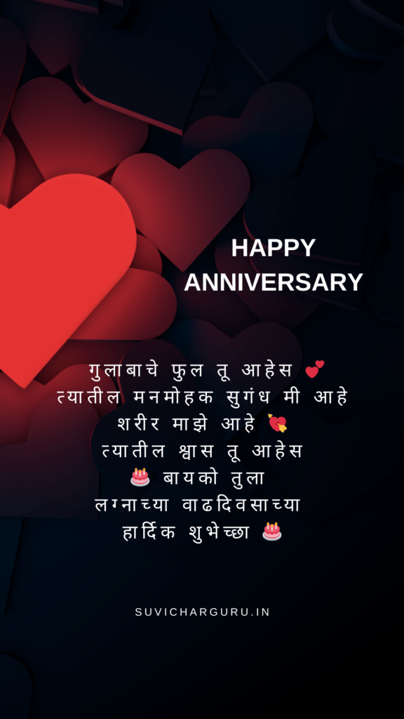 Marriage anniversary wishes for wife in marathi