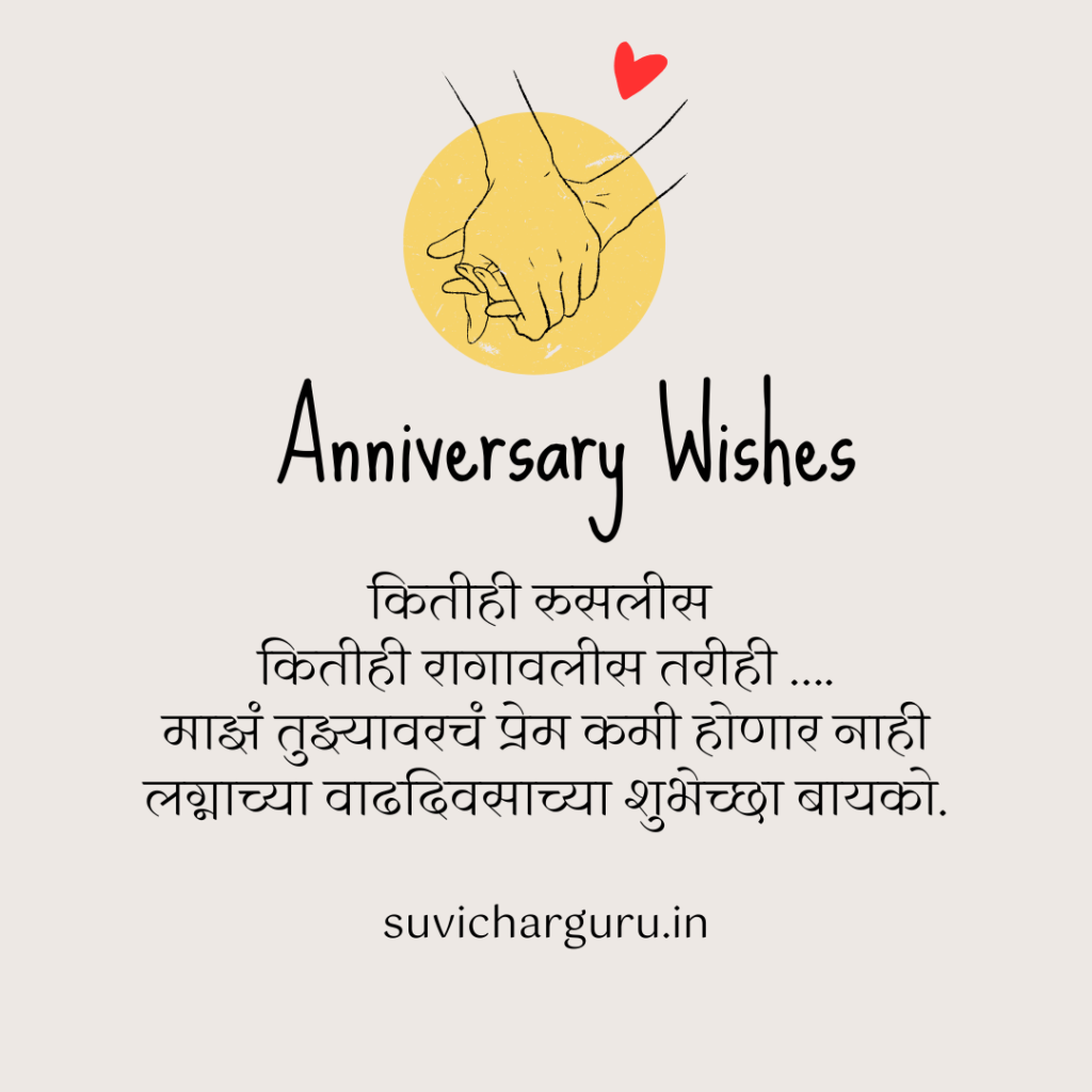 Marriage anniversary wishes for wife in marathi