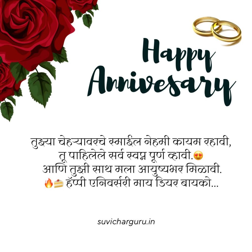 Marriage anniversary wishes for wife in marathi